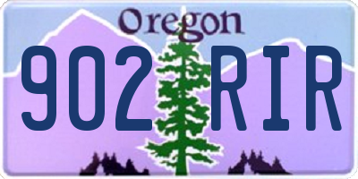 OR license plate 902RIR