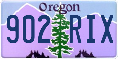 OR license plate 902RIX