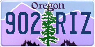 OR license plate 902RIZ
