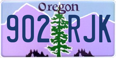 OR license plate 902RJK