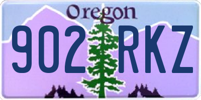OR license plate 902RKZ