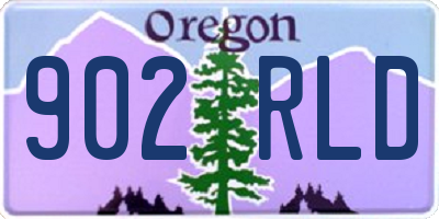 OR license plate 902RLD