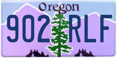 OR license plate 902RLF