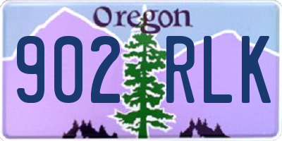 OR license plate 902RLK