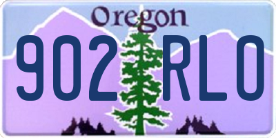 OR license plate 902RLO