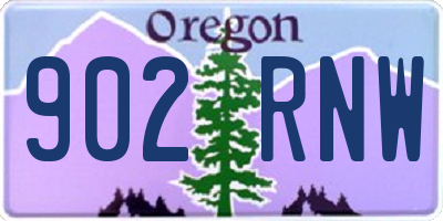 OR license plate 902RNW