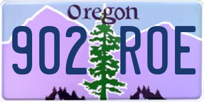 OR license plate 902ROE