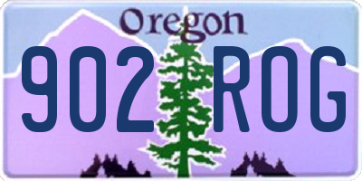 OR license plate 902ROG