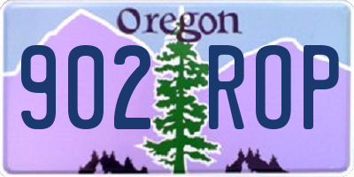 OR license plate 902ROP