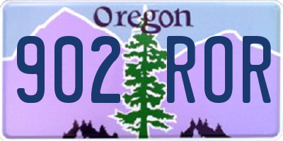 OR license plate 902ROR