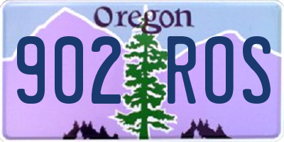 OR license plate 902ROS