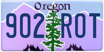 OR license plate 902ROT