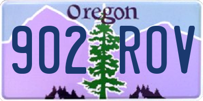 OR license plate 902ROV