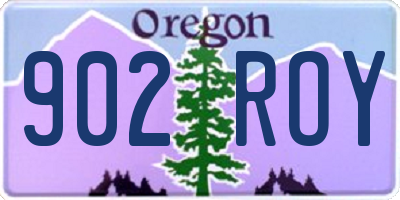 OR license plate 902ROY