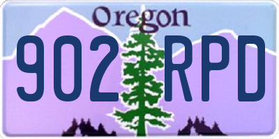 OR license plate 902RPD