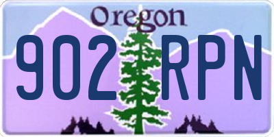 OR license plate 902RPN