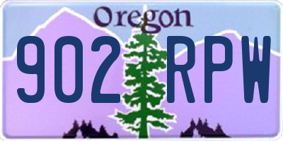 OR license plate 902RPW