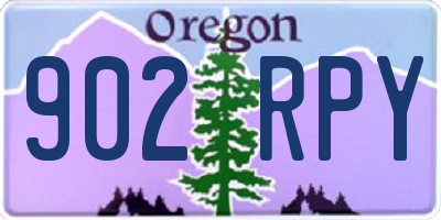 OR license plate 902RPY