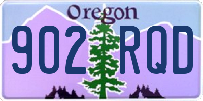 OR license plate 902RQD