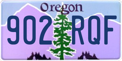 OR license plate 902RQF