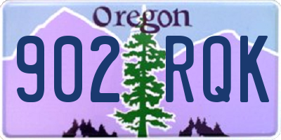 OR license plate 902RQK