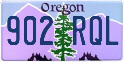 OR license plate 902RQL