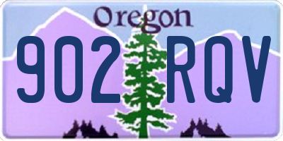 OR license plate 902RQV