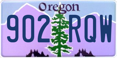 OR license plate 902RQW