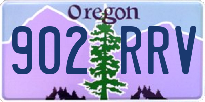 OR license plate 902RRV