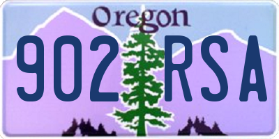 OR license plate 902RSA