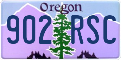 OR license plate 902RSC