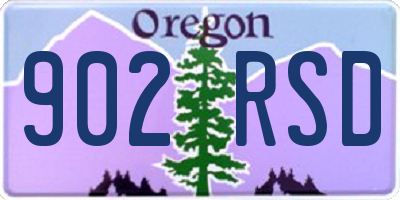 OR license plate 902RSD
