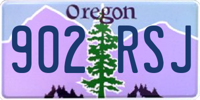 OR license plate 902RSJ