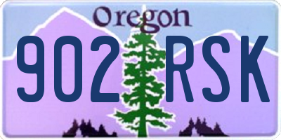OR license plate 902RSK