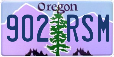 OR license plate 902RSM