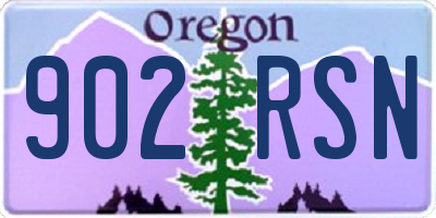OR license plate 902RSN