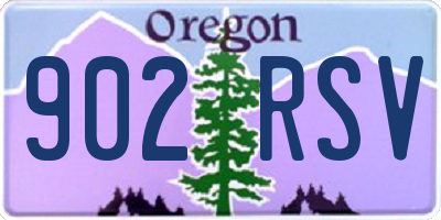 OR license plate 902RSV