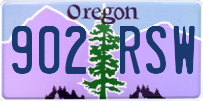 OR license plate 902RSW