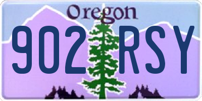 OR license plate 902RSY