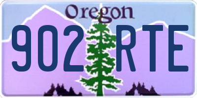 OR license plate 902RTE