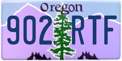 OR license plate 902RTF