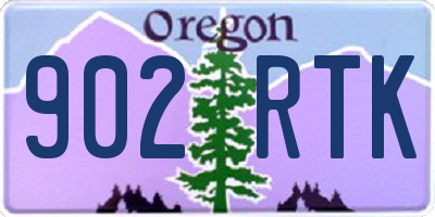 OR license plate 902RTK