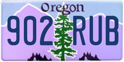 OR license plate 902RUB