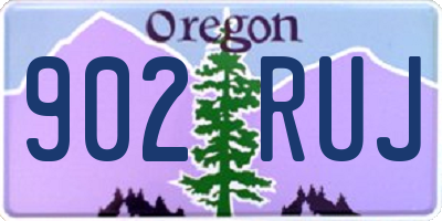 OR license plate 902RUJ