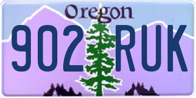 OR license plate 902RUK