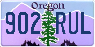 OR license plate 902RUL