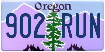 OR license plate 902RUN