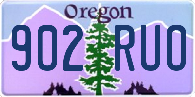 OR license plate 902RUO