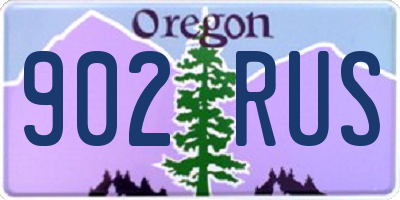 OR license plate 902RUS