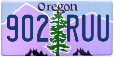 OR license plate 902RUU